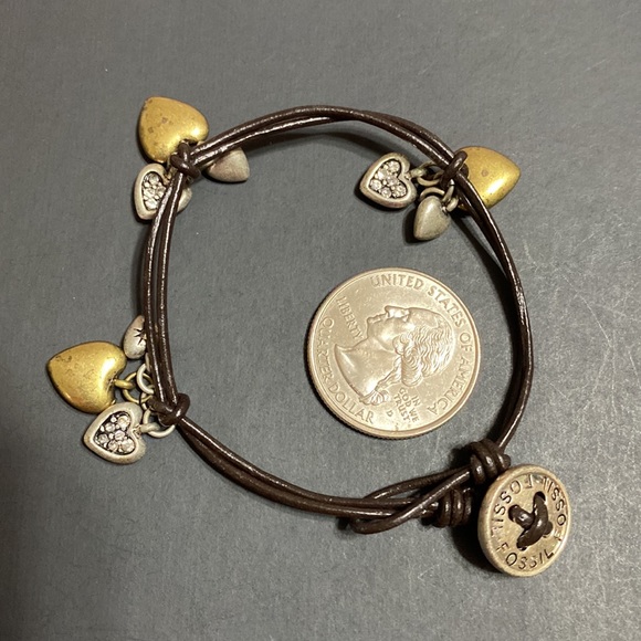 🖤NWOT💕FOSSIL leather bracelet - Picture 5 of 7